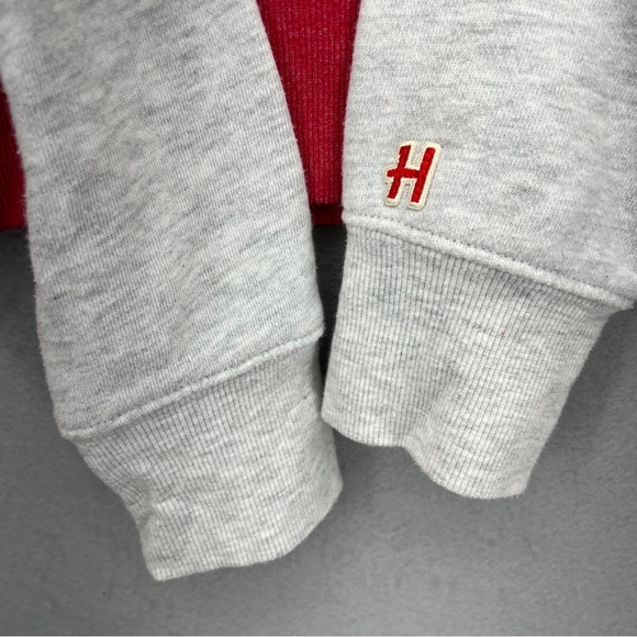 Homage Ohio State University Buckeyes OSU Red 1/4 Zip Hoodie Medium Scarlet Gray - Picture 4 of 7